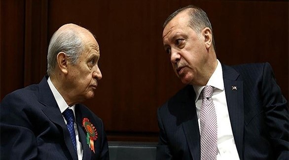 الرئيس التركي، ورئيس حزب الحركة القومية، دولت بهتشلي(أرشيف)