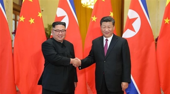 زعيم كوريا الشمالية كيم والرئيس الصيني بينغ (أرشيف)