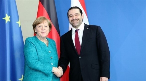 المستشارة الألمانية أنجيلا ميركل ورئيس الحكومة اللبنانية سعد الحريري (أرشيف)