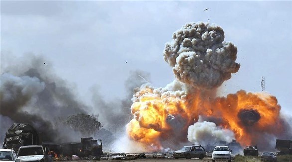 انفجارات وحرائق في الخزانات النفطية براس لانوف الليبية (أرشيف)