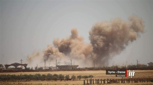 جانب من القصف على درعا (أرشيف)