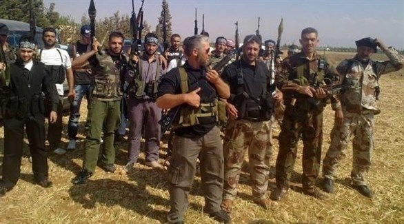 عناصر من المعارضة السورية المسلحة في الجنوب السوري(أرشيف)