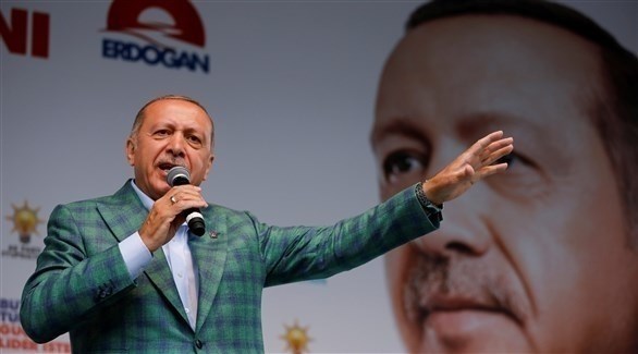 الرئيس التركي رجب طيب أردوغان في اجتماع انتخابي بإسطنبول (رويترز)
