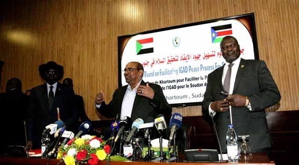 الرئيس السوداني مترئساً مفاوضات السلام في جنوب السودان بالخرطوم (سونا)