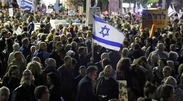 تظاهرة ضد الفساد في تل أبيب في ديسمبر.(أرشيف)
