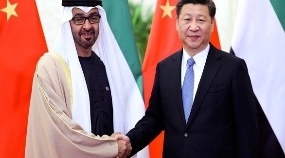 محمد بن زايد والرئيس الصيني (أرشيف)
