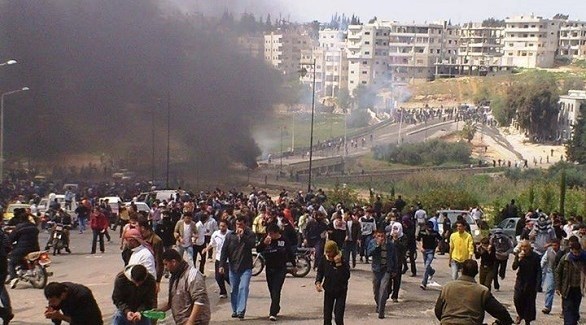 بداية الاحتجاجات في درعا البلد عام 2011 (أرشيف)