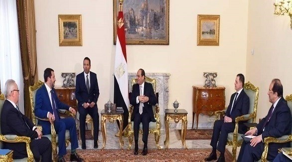 جانب من لقاء الرئيس المصري بوزير الداخلية الإيطالية (الرئاسة المصرية)  