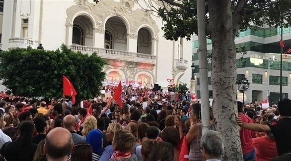 تظاهرة في تونس (تويتر)