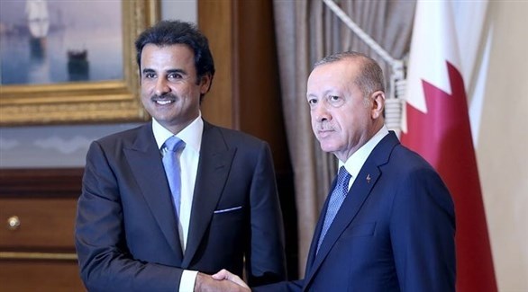 الرئيس التركي مستقبلاً أمير قطر (الرئاسة التركية)