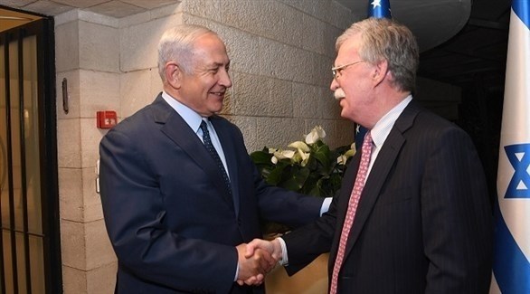 مستشار الأمن القومي الأمريكي جون بولتون ورئيس الوزراء الإسرائيلي بنيامين نتانياهو (أرشيف)