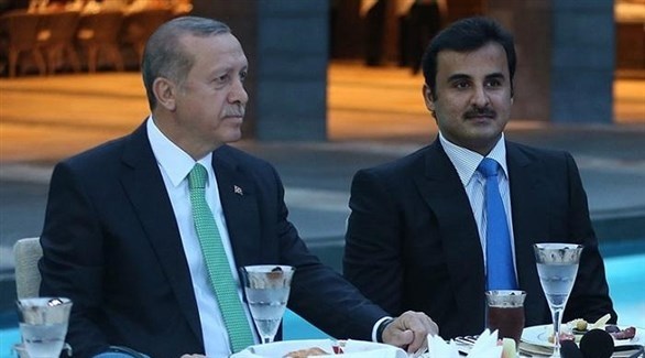 أمير قطر الشيخ تميم والرئيس التركي رجب طيب أردوغان.(أرشيف)