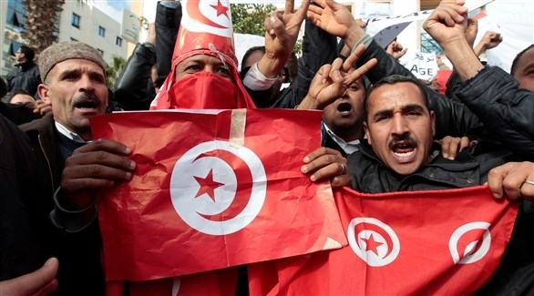 مظاهرة لمجموعة من السكان في تونس (أرشيف)