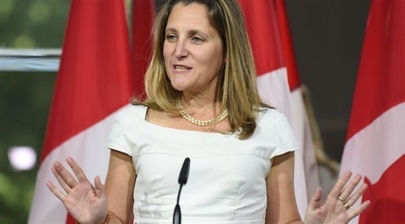 وزيرة الخارجية الكندية كريستيا فريلاند (أ ف ب)