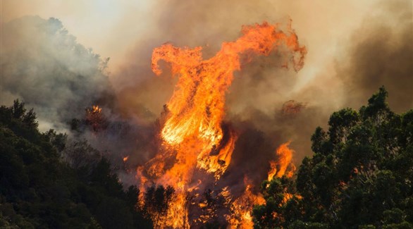 حرائق في مقاطعة سان بيرناردينو بكاليفورنيا
