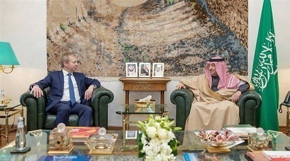 نائب وزير الخارجية السعودي ومبعوث الاتحاد الأوروبي في الشرق الأوسط (واس)