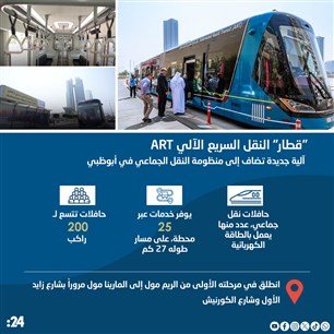 "قطار" النقل السريع الآلي ART، آلية جديدة تضاف إلى منظومة النقل الجماعي في أبوظبي