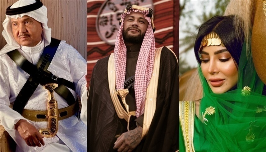 نجوم الفن والرياضة يحتفلون بيوم التأسيس السعودي