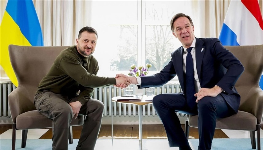 رئيس الوزراء الهولندي والرئيس الأوكراني (أرشيف)
