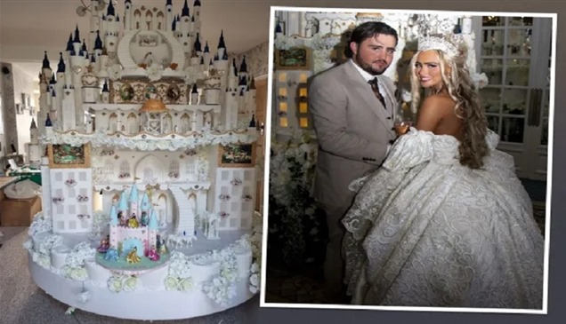 بريطانيا.. عروسان ينفقان 16 ألف دولار على كعكة زفاف