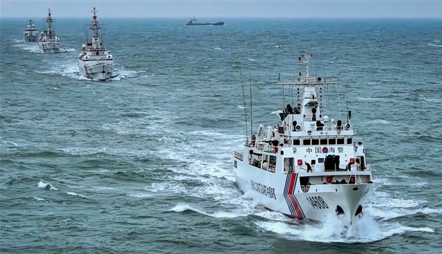 سفن صينية تخترق المياه المحظورة قرب جزيرة تايوانية
