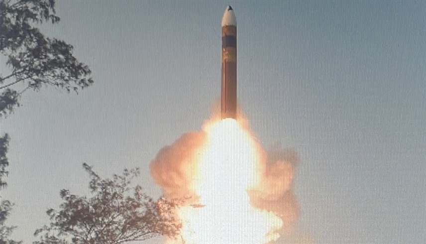 اختبار صاروخ أجني 5 في الهند (اكس)