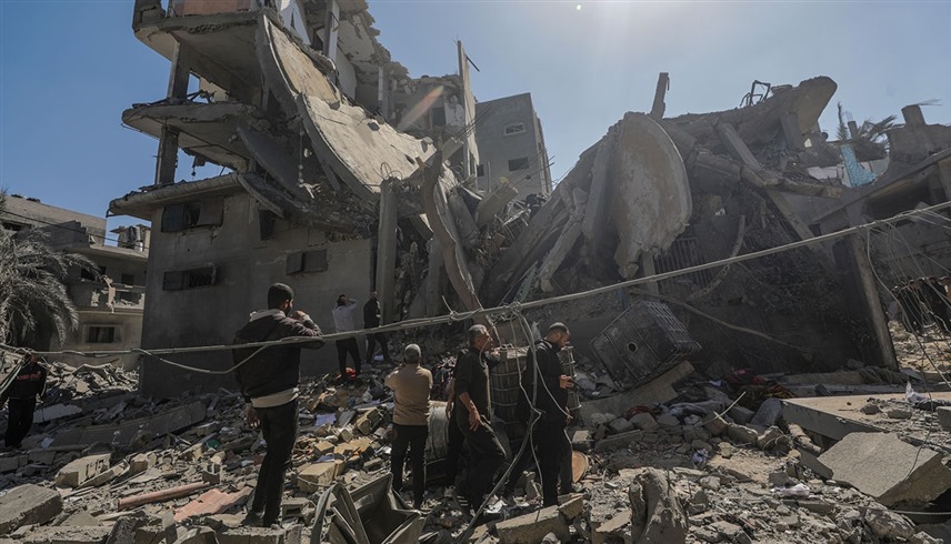 آثار الدمار الذي خلفه قصف إسرائيلي على مباني في غزة  (أرشيف)