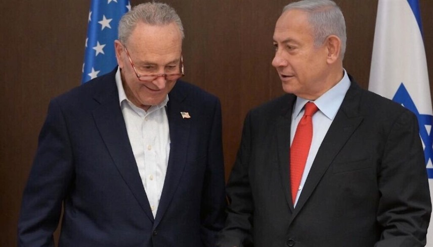 نتانياهو وزعيم الأغلبية في مجلس الشيوخ تشاك شومر (أرشيف)
