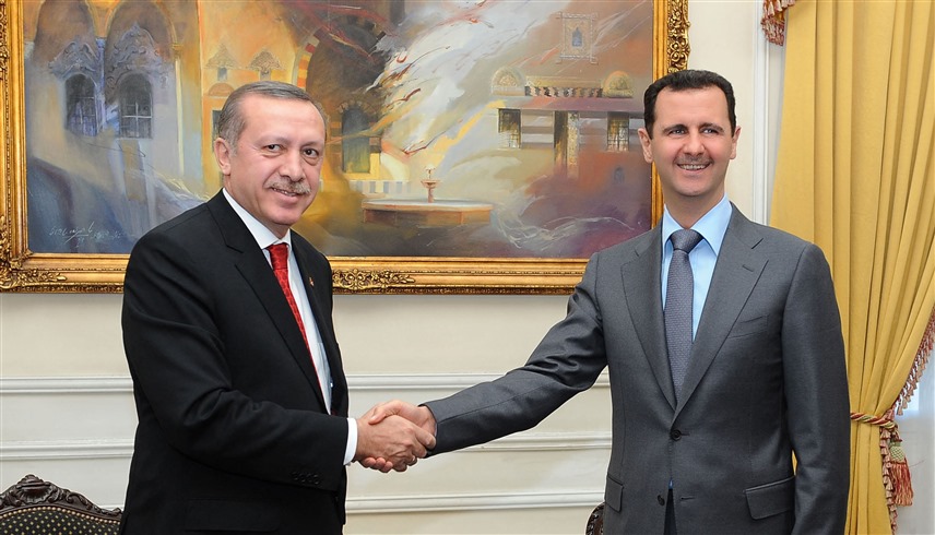 الرئيسان السوري بشار الأسد والتركي رجب طيب أردوغان (أرشيف)