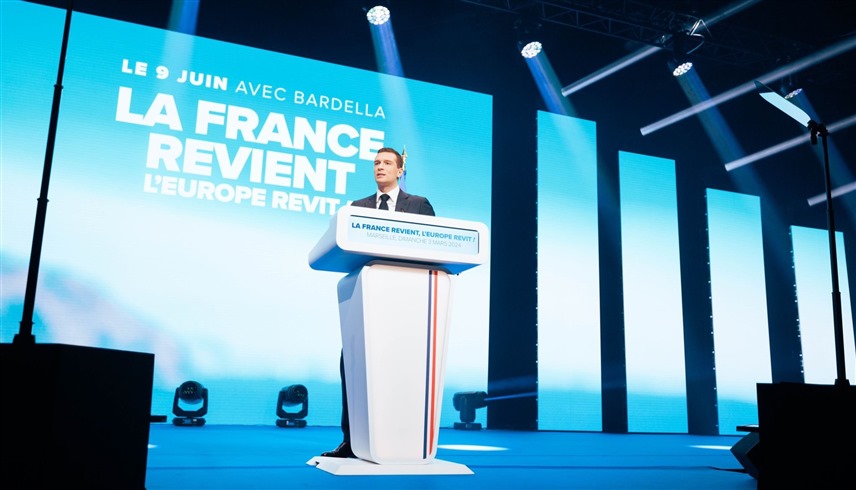 رئيس حزب التجمع الوطني اليميني المتطرّف بفرنسا، جوردان بارديلا (إكس)