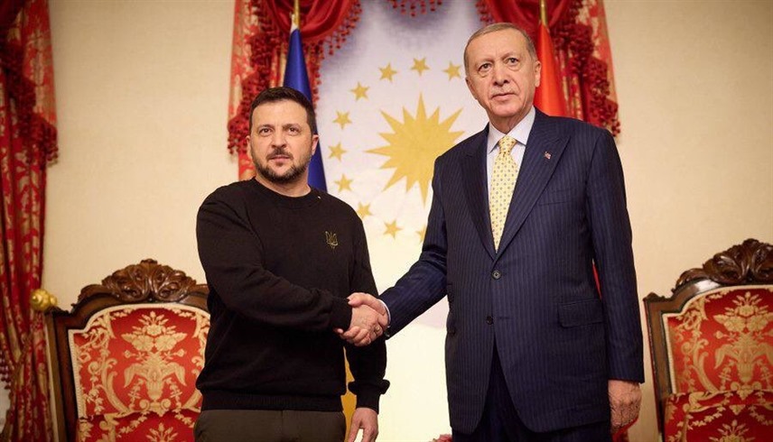 الرئيسان التركي والأوكراني (أ.ف.ب)
