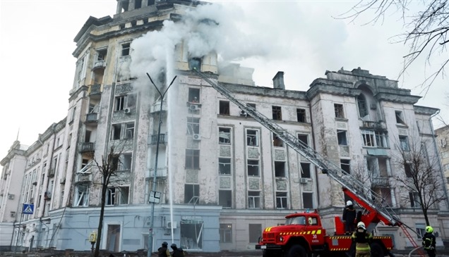 إصابة 8 في قصف روسي على العاصمة الأوكرانية كييف 