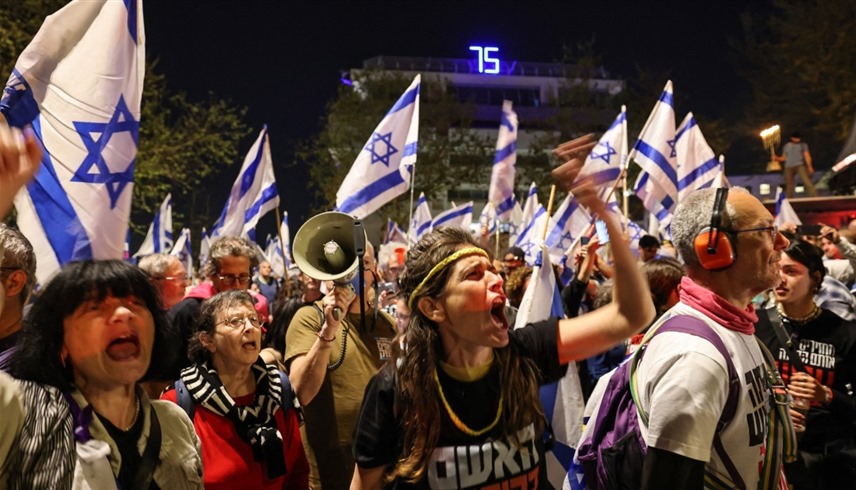 مظاهرات في إسرائيل ضد حكومة نتانياهو (أ ف ب)