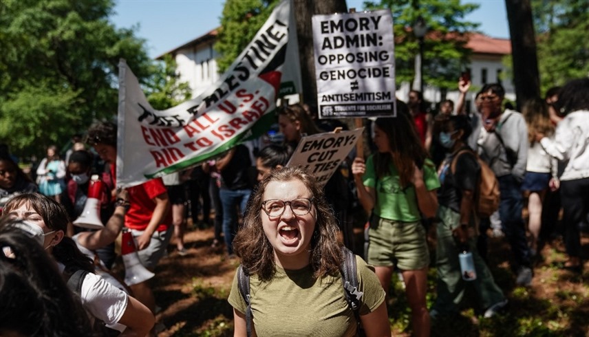 طلاب جامعيون في جورجيا يتظاهرون ضد الحرب في غزة