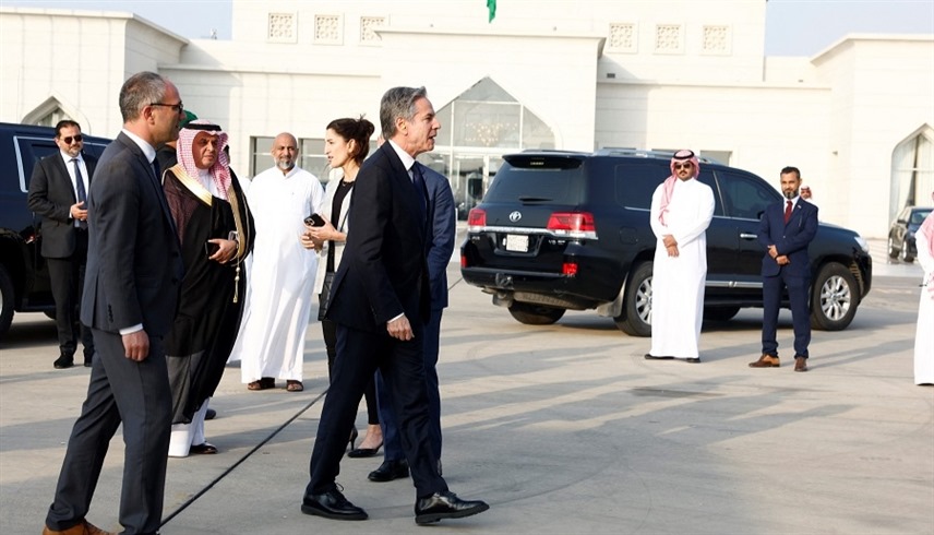 وزير الخارجية الأمريكي أنتوني بلينكن في زيارة سابقة إلى السعودية (أرشيف)