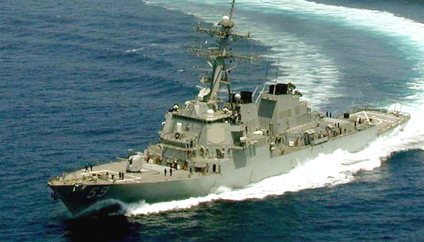 سفينة حربية تابعة للجيش الأمريكي في البحر الأحمر (إكس)