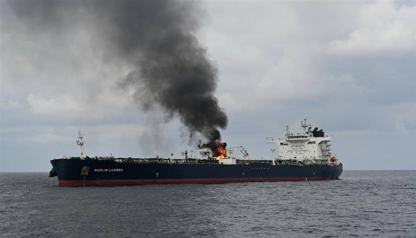 سفينة شحن بريطانية تعرضت لهجوم صاروخي سابق أطلقته جماعة الحوثيين  (أرشيف)