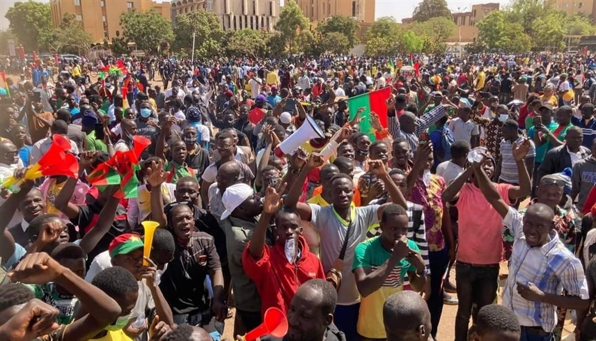 مظاهرة سابقة في بوركينا فاسو ضد الوجود الغربي (أرشيف)