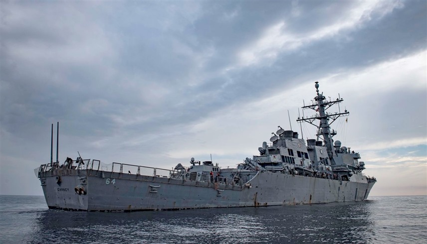سفينة حربية أمريكية في البحر الأحمر (ارشيف)
