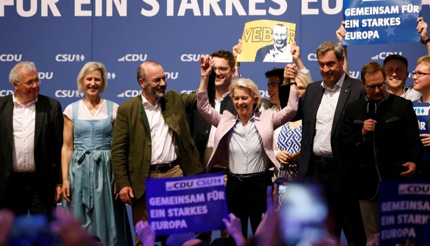 رئيسة المفوضية الأوروبية أورسولا فون دير لاين في تجمع انتخابي في ألمانيا