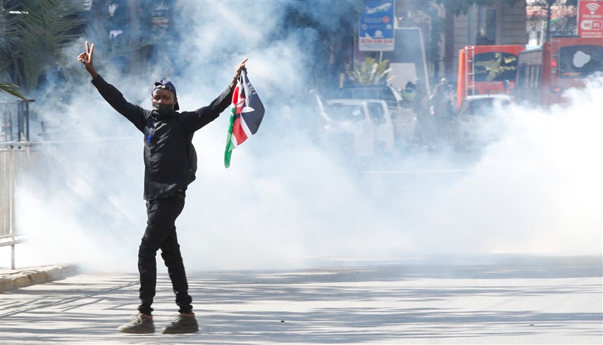 من مظاهرات كينيا الرافضة للضرائب الجديدة (رويترز)