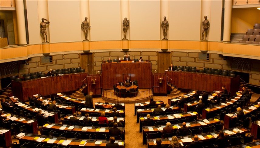 جلسة عامة في البرلمان الفنلندي (أرشيف)