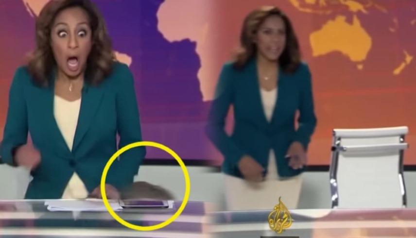 لقطات فيديو الفأر ومذيعة الجزيرة