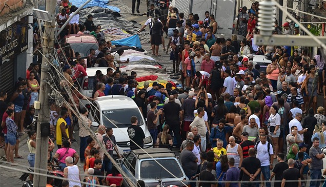 أعنف تدخل أمني في تاريخ البرازيل يخلف 119 قتيلاً