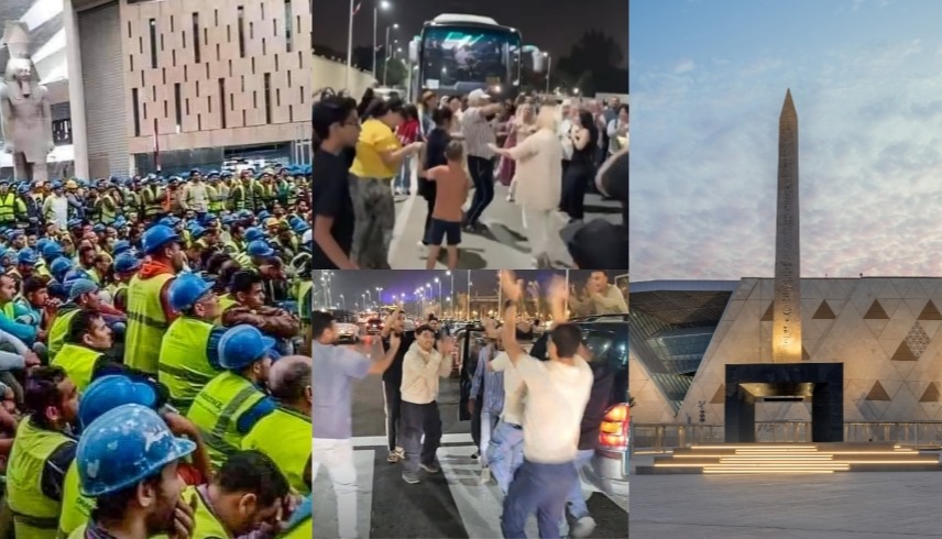 لقطات من احتفالات المصريين بافتتاح المتحف المصري الكبير