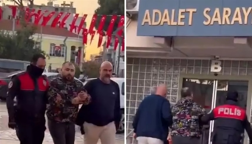 لقطة من فيديو القبض على المجرم الهارب