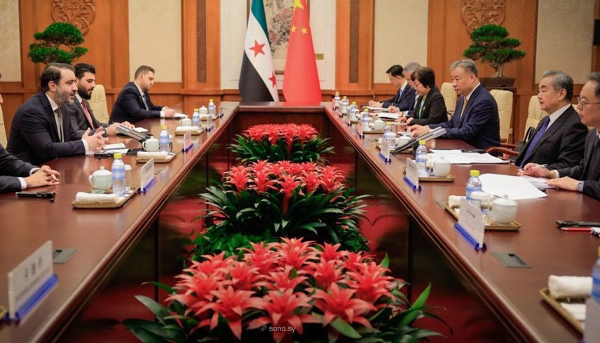 جانب من اجتماع الوفد السوري في بكين (سانا)