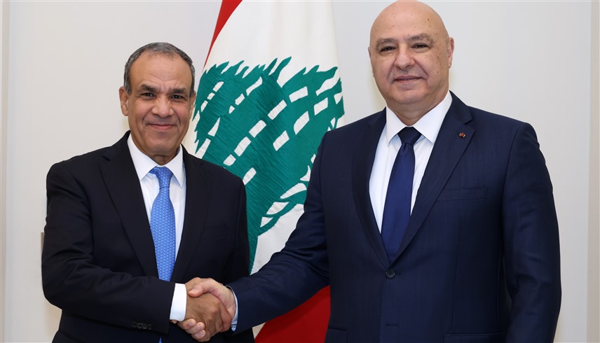 جوزيف عون ووزير الخارجية المصري (إكس)