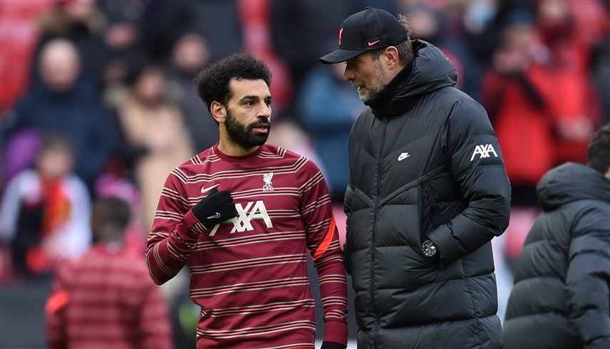 يورغن كلوب ومحمد صلاح (إكس)