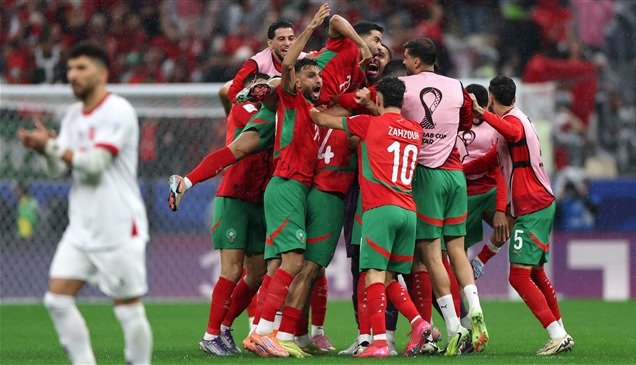 "أسود الأطلس" ينهي الشوط الأول متقدماً على الأردن بهدف طنان العالمي